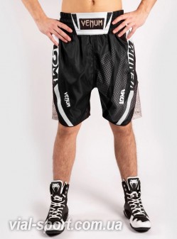 Шорти для боксу Venum Arrow Loma SIgnature Collection Boxing Shorts Black White