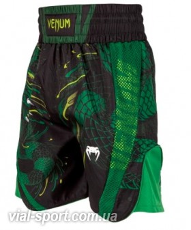 Шорти для боксу Venum Green Viper Boxing Shorts Black Green