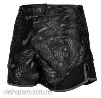 Шорти для MMA Venum Dragons Flight Fightshorts Black Black