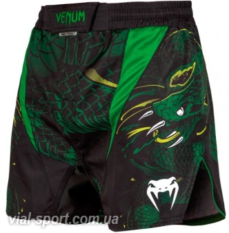 Шорти для MMA Venum Green Viper Fightshorts Black Green