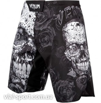 Шорти для MMA Venum Santa Muerte 3.0 Fightshorts Black White