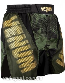 Шорти для MMA Venum Tactical Fightshorts Forest Camo Black