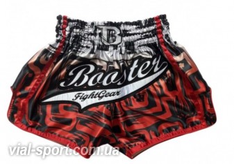 Шорти для муай-тай Booster TBT Labyrint Thai Shorts червоний