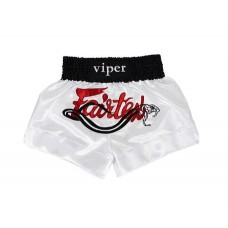 Шорти для тайського боксу Fairtex Viper White Muaythai Shorts