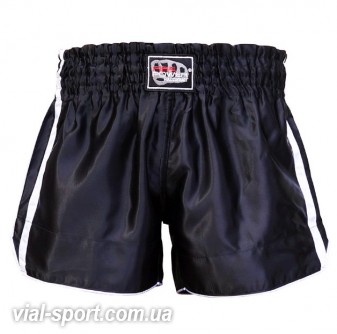 Шорти для тайського боксу (Muay Thai) FIREPOWER ST-15-Black-White