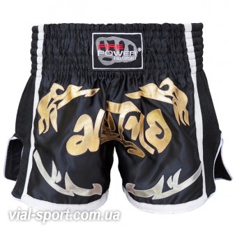 Шорти для тайського боксу (Muay Thai) FIREPOWER ST-18-Black