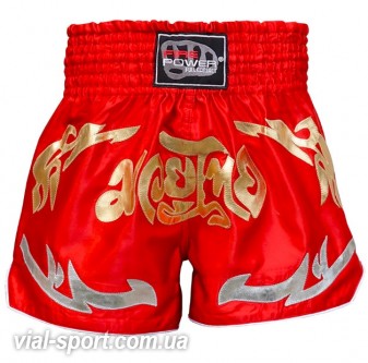 Шорти для тайського боксу (Muay Thai) FIREPOWER ST-19-Red