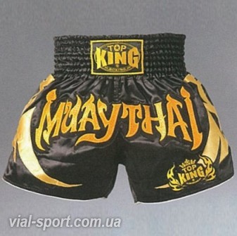 Шорти для тайського боксу Top King Muay Thai Shorts Black Gold