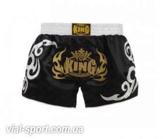 Шорти для тайського боксу Top King Retro Muay Thai Shorts Black