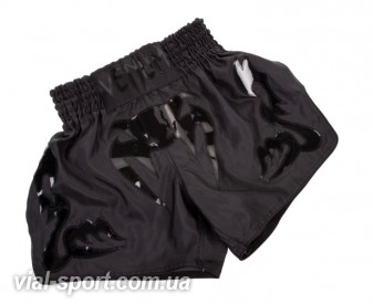 Шорти для тайського боксу Venum Bangkok Inferno Muay Thai Shorts Matte Black