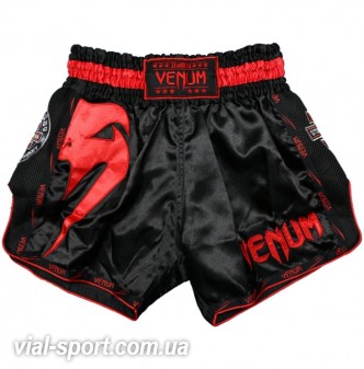 Шорти для тайського боксу Venum Giant Muay Thai Shorts Black Red