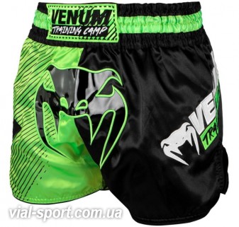 Шорти для тайського боксу Venum Training Camp 2.0 Muay Thai Shorts Black Neo Yellow