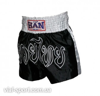 Шорти Han Muay Thai boxing shorts m / t black / white