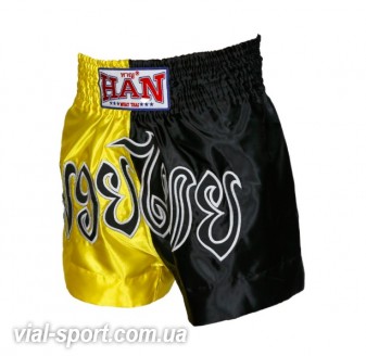 Шорти Han Muay Thai shorts - 2tones yellow / black