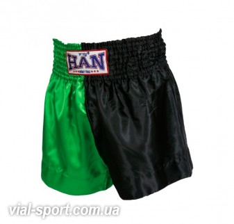 Шорти Han Muay Thai shorts green / black