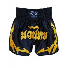 Шорти Muay Thai Thai Professional S1 чорні з жовтим