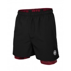 Шорти PIT BULL Mens Performance Shorts Mesh Чорний / червоний