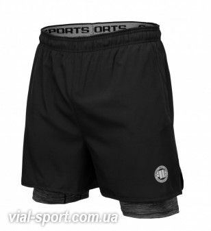 Шорти PIT BULL Mens Performance Shorts Mesh Чорний / сірий