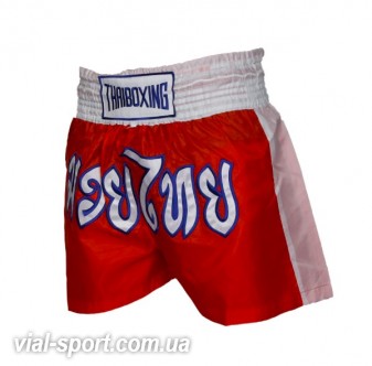 Шорти Thaiboxing classic muay thai shorts red / white