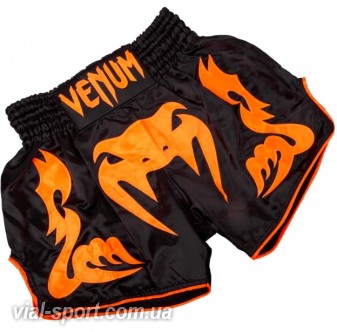 Шорти Venum Bangkok Inferno Muay Thai shorts black / orange