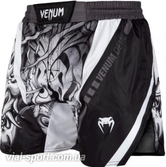 Шорти для MMA Venum Devil Fightshorts White Black