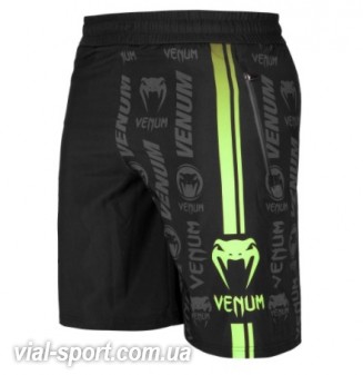 Шорти Venum Logos Training Shorts Black Neo Yellow