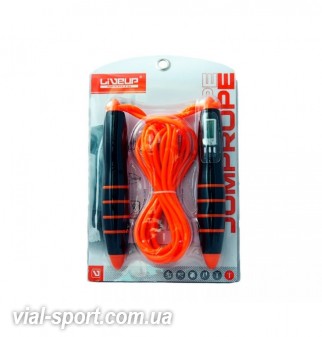 Скакалка з електронним лічильником LiveUp PVC CABLE JUMPROPE LS3128