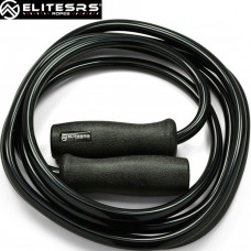 Скакалка з обтяженими рукоятками ELITESRS HEAVY MUAY THAI POWER ROPE чорна 305 см 590 г