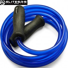 Скакалка з обтяженими рукоятками ELITESRS HEAVY MUAY THAI POWER ROPE синя 244 см 550 г