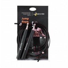 Скакалка ULTRA SPEED CABLE ROPE 3 [w40036-b] way4you чорна