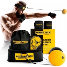 Швидкісний м'яч-тренажер Файтбол BOXING TECH Reflex Ball Headband Set 2 м'ячі BTR2set