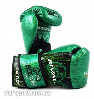 Снарядні боксерські рукавички RIVAL RFX-GUERRERO INTELLI-SHOCK BAG GLOVES CYBER EDITION RFX-GIS-CYB зелений/чорний