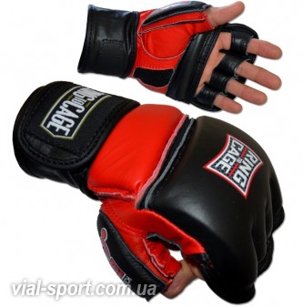 Рукавички с відкритими пальцями RING TO CAGE GelTech Bag Gloves червоний/чорний