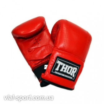 Снарядні рукавички THOR 606 (Leather) RED