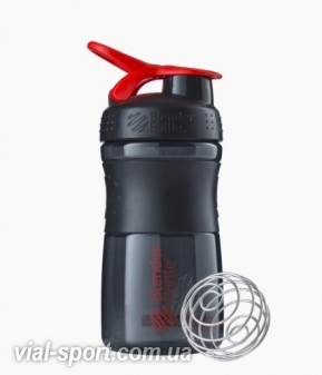 Спортивна пляшка-шейкер BlenderBottle SportMixer 590ml Black / Red (ORIGINAL)