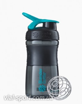 Спортивна пляшка-шейкер BlenderBottle SportMixer 590ml Black / Teal (ORIGINAL)