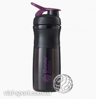 Спортивна пляшка-шейкер BlenderBottle SportMixer 820ml Black / Plum (ORIGINAL)