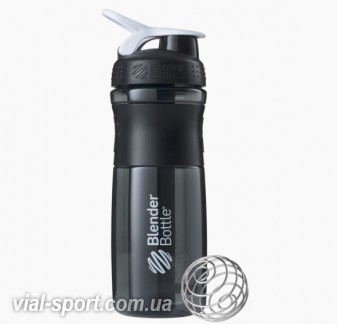 Спортивна пляшка-шейкер BlenderBottle SportMixer 820ml Black / White (ORIGINAL)