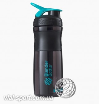 Спортивна пляшка-шейкер BlenderBottle SportMixer 820ml Black / Teal (ORIGINAL)