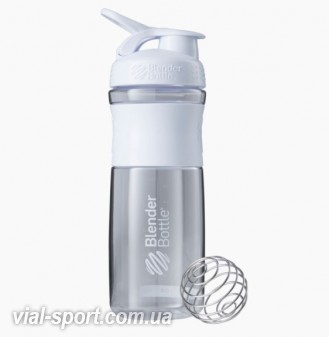 Спортивна пляшка-шейкер BlenderBottle SportMixer 820ml White (ORIGINAL)