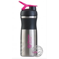 Спортивна пляшка-шейкер BlenderBottle SportMixer Stainless Steel Pink 820мл (з нержавіючої харчової сталі)