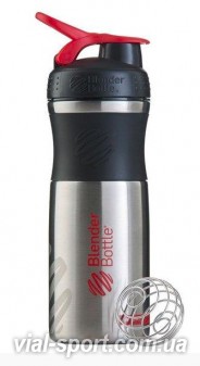 Спортивна пляшка-шейкер BlenderBottle SportMixer Stainless Steel Red 820мл (з нержавіючої харчової сталі)