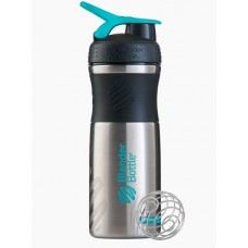 Спортивна пляшка-шейкер BlenderBottle SportMixer Stainless Steel Teal 820мл (з нержавіючої харчової сталі)