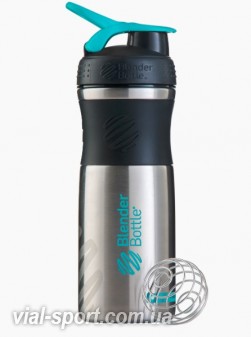 Спортивна пляшка-шейкер BlenderBottle SportMixer Stainless Steel Teal 820мл (з нержавіючої харчової сталі)