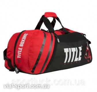 Спортивна сумка-рюкзак TITLE WORLD CHAMPION SPORT BAG / BACK PACK 2.0 Чорний-червоний