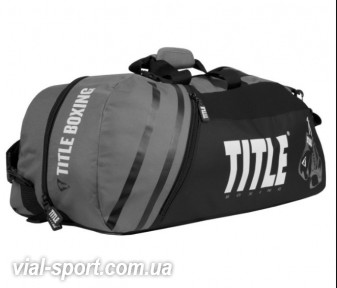 Спортивна сумка-рюкзак TITLE WORLD CHAMPION SPORT BAG / BACK PACK 2.0 Чорний-сірий