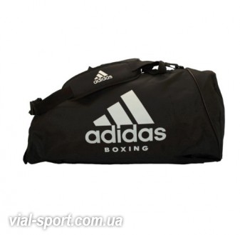 Сумка Adidas ADIACC055B. Колір Чорний, білий логотип Boxing 