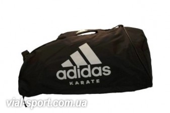 Сумка Adidas CC055K. Колір Чорний, білий логотип карате