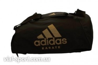 Сумка Adidas CC055K. Колір чорний, золотий логотип карате