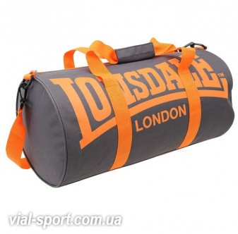 Сумка Lonsdale barrel bag 2.0 charcoal / orange